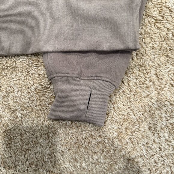 Oversized Quarter Zip Pullover | Mocha | XL - Picture 4 of 4